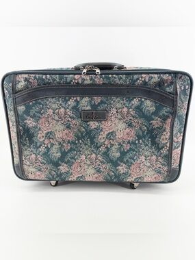 Atlantic Vintage Tapestry Floral 4-Wheel Spinner Carry On Luggage Suitcase 21”